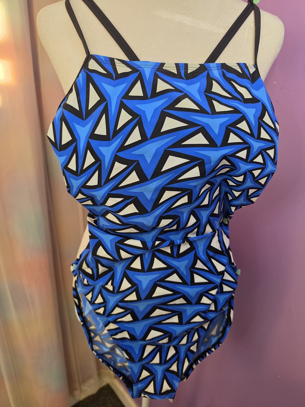 Dolfin Uglies Viper Atomic Print Blue Kaleidoscope Star One Piece Size 40